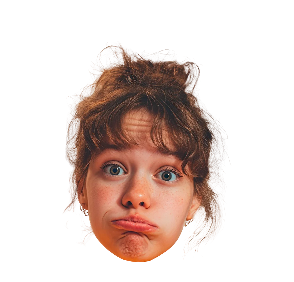 Playful reaction face